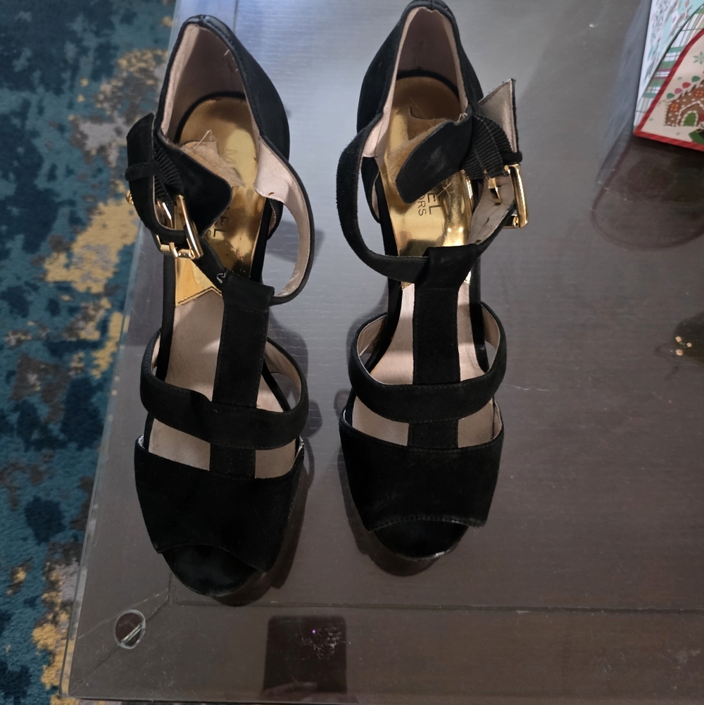 MICHAEL Michael Kors Black Strappy Heels